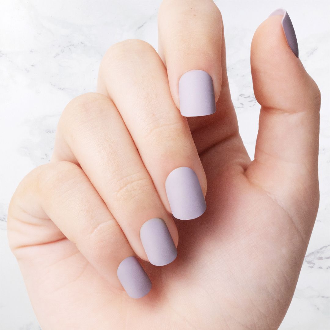 Classic Lilac Square Shaped nails