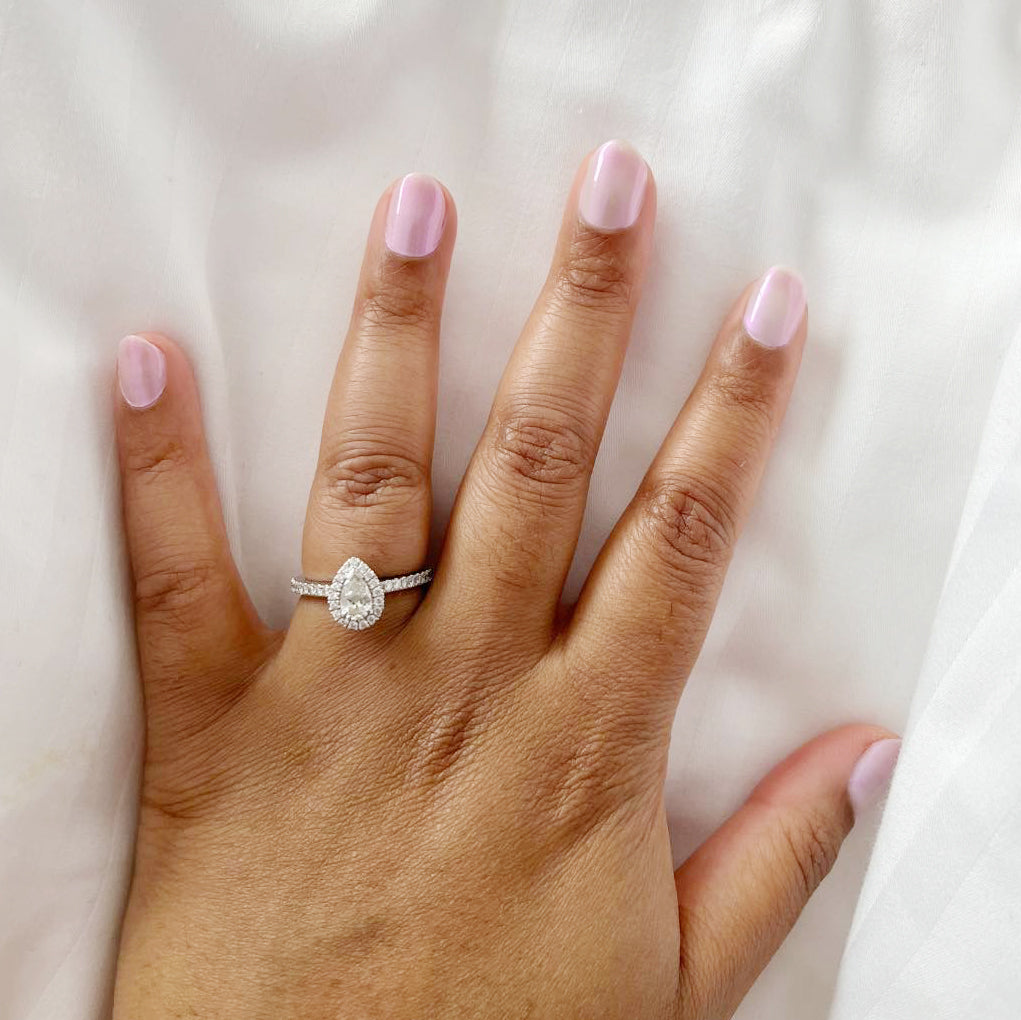 Hands showing a shade of white