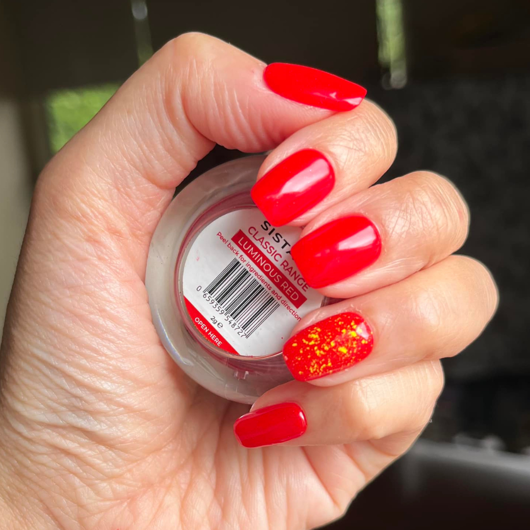 Luminous Red - Matte Neon Nail Powder