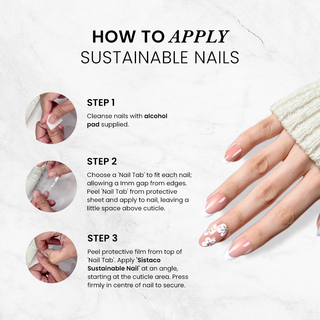 Petal Pressed - Oval Sustainable Nails