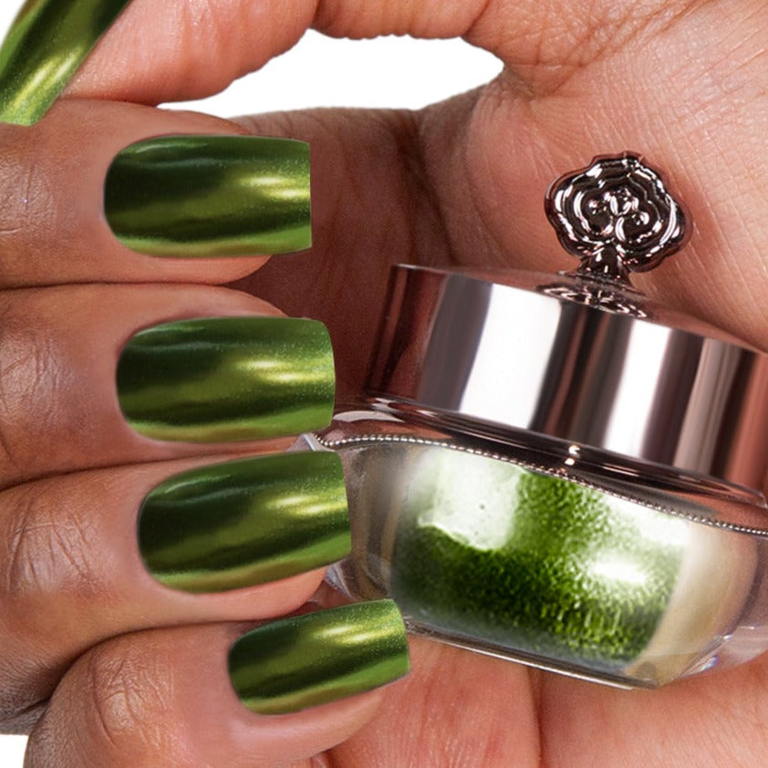 A subtle green shade with shimmer 