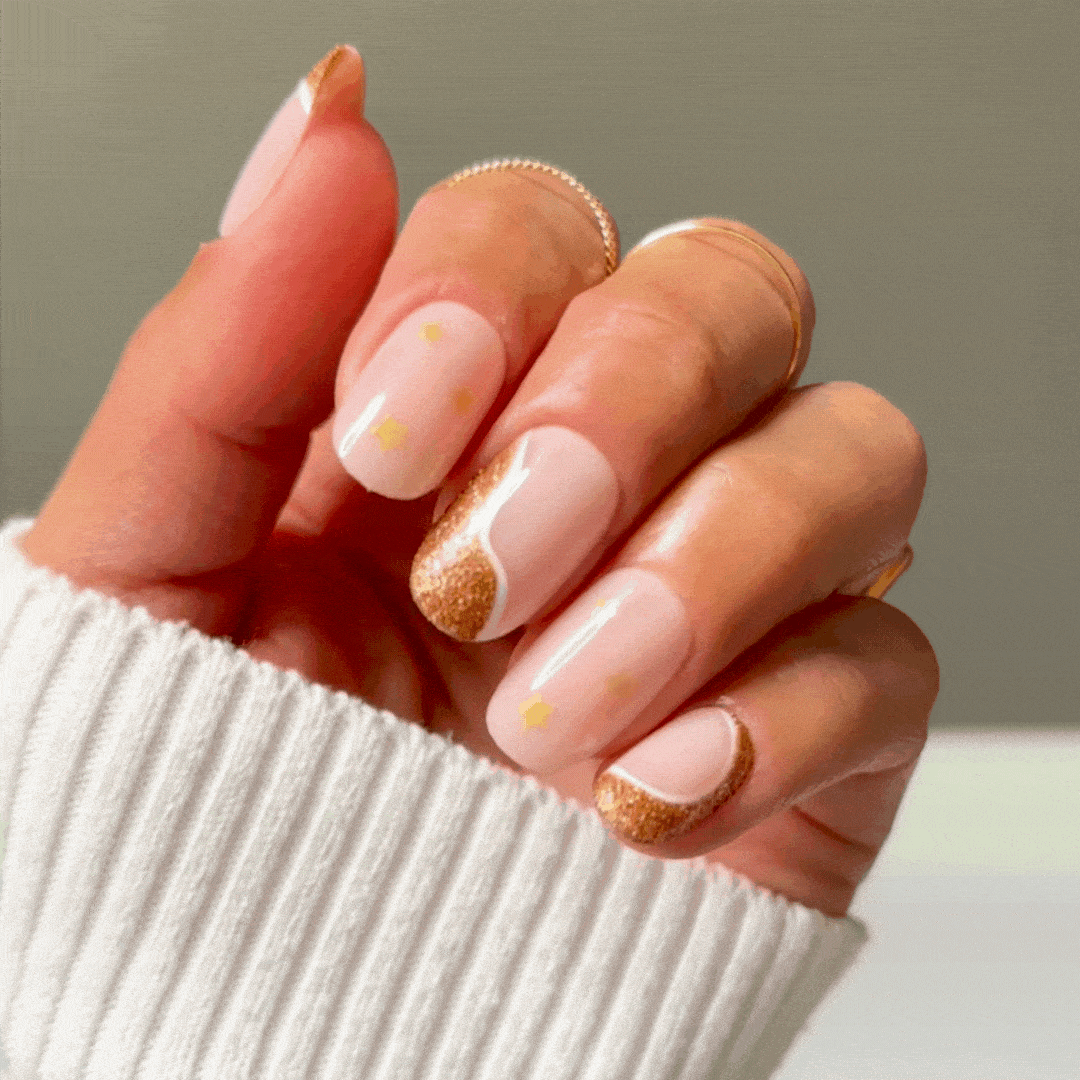 Twinkle and Spice - Oval Sustainable Nails
