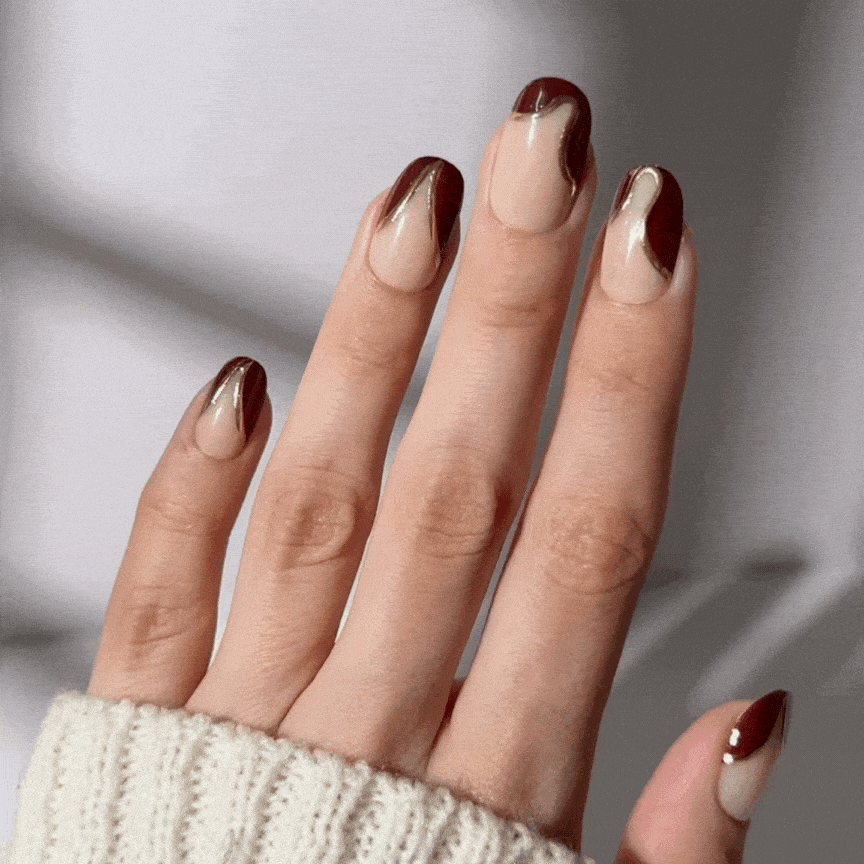 Velour Nights - Oval Sustainable Nails