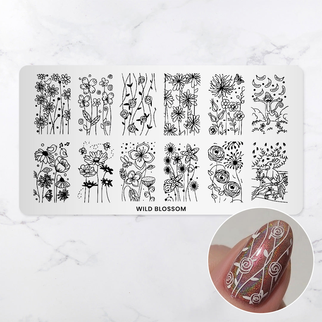 Wild Blossom - Pattern Press Template