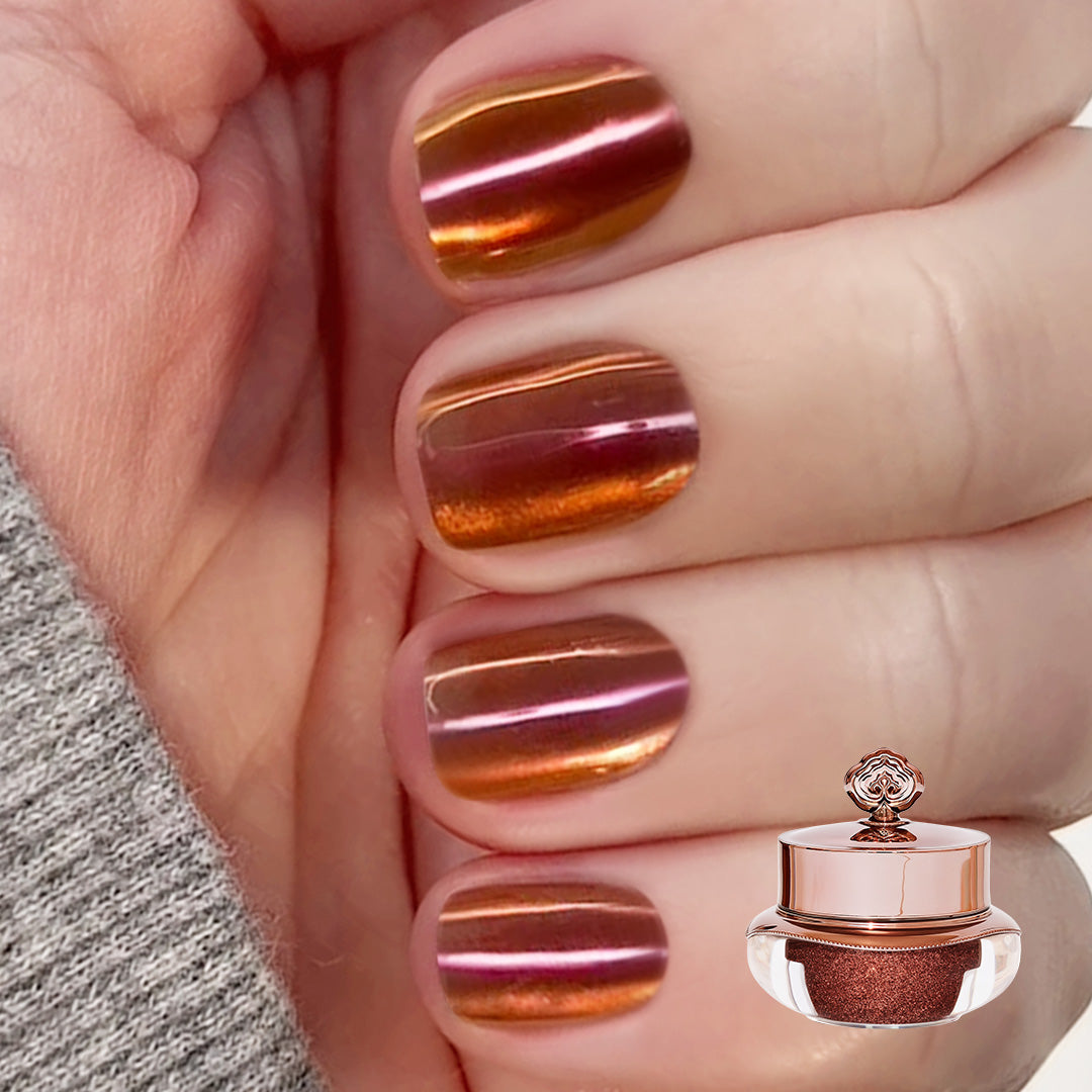 Maroon - Shade Shift Metallic Nail Powder