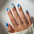 Ocean Glint - Oval Sustainable Nails